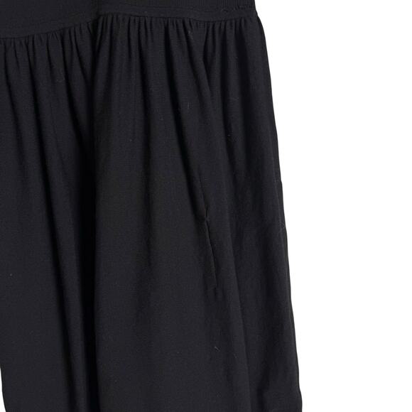 Thakoon Black Drop Waist Long Sleeve Knit A-Line Minimalist Midi Dress Size M - Picture 9 of 14